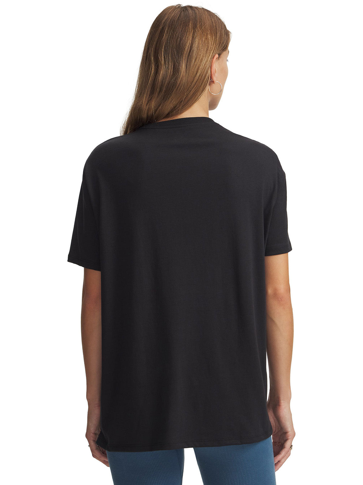 UA Rival Oversized Campus Polera Manga Corta negro para mujer
