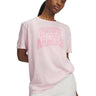 UA Rival Oversized Campus Polera Manga Corta rosa para mujer