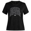 Polera manga corta de entrenamiento para niña Tech Varsity Graphic Negra Under Armour