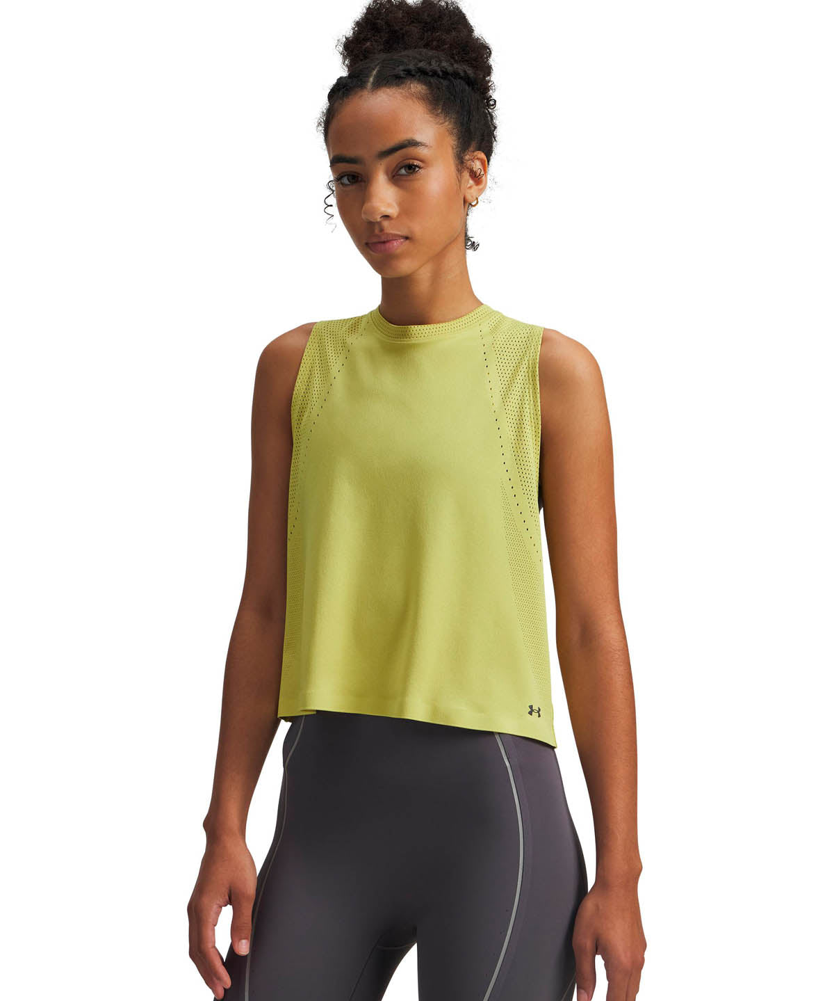 Polera sin mangas de entrenamiento para mujer Halo Vent Amarillo Under Armour