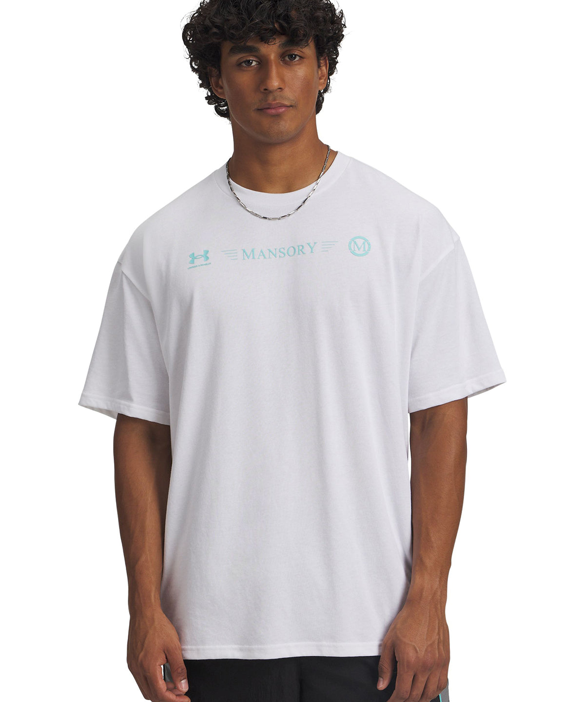 Polera manga corta Lifestyle para Hombre Mansory Heavyweight Cotton Racing Blanco Under Armour