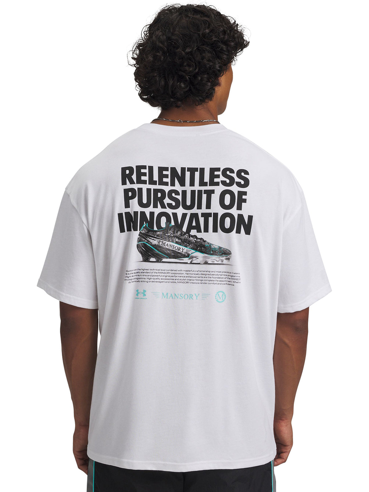 Polera manga corta Lifestyle para Hombre Mansory Heavyweight Cotton Racing Blanco Under Armour