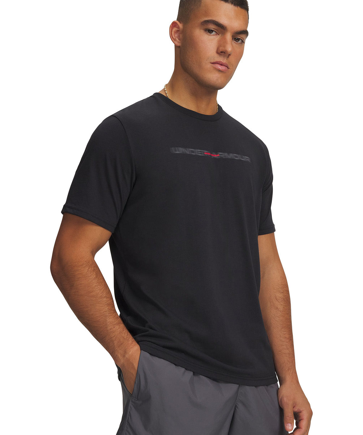 UA Blur Wordmark SS Polera Manga Corta negro para hombre