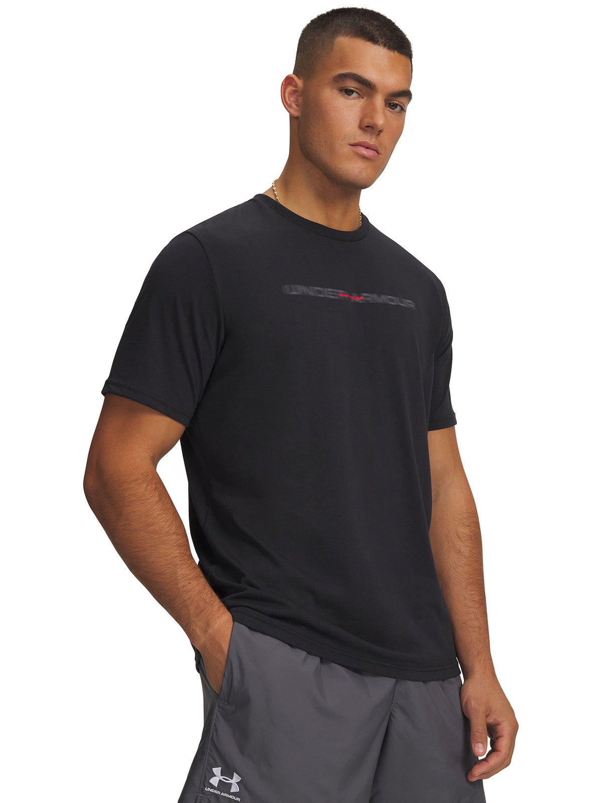 UA Blur Wordmark SS Polera Manga Corta negro para hombre
