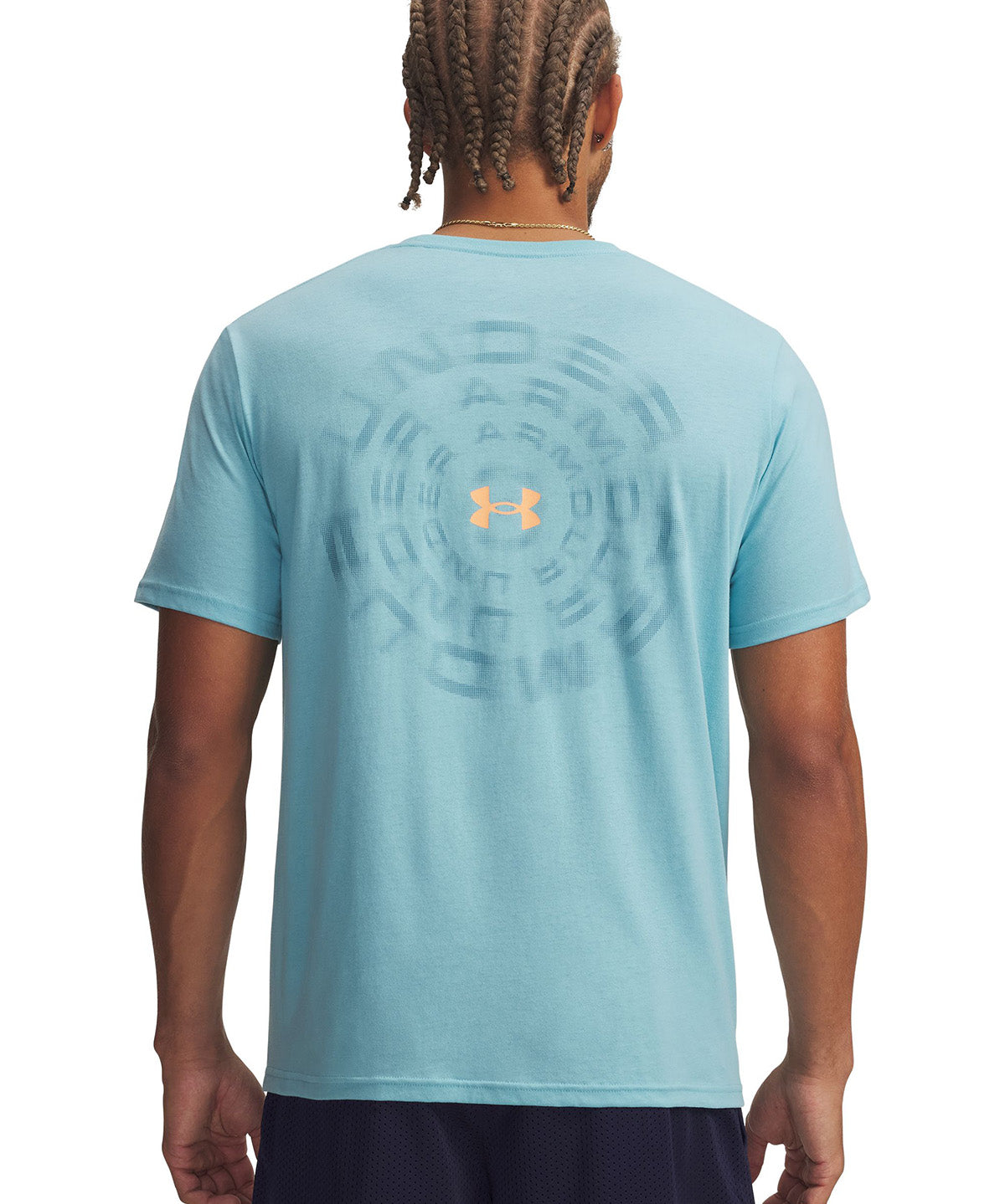 UA Blur Wordmark SS Polera Manga Corta azul para hombre