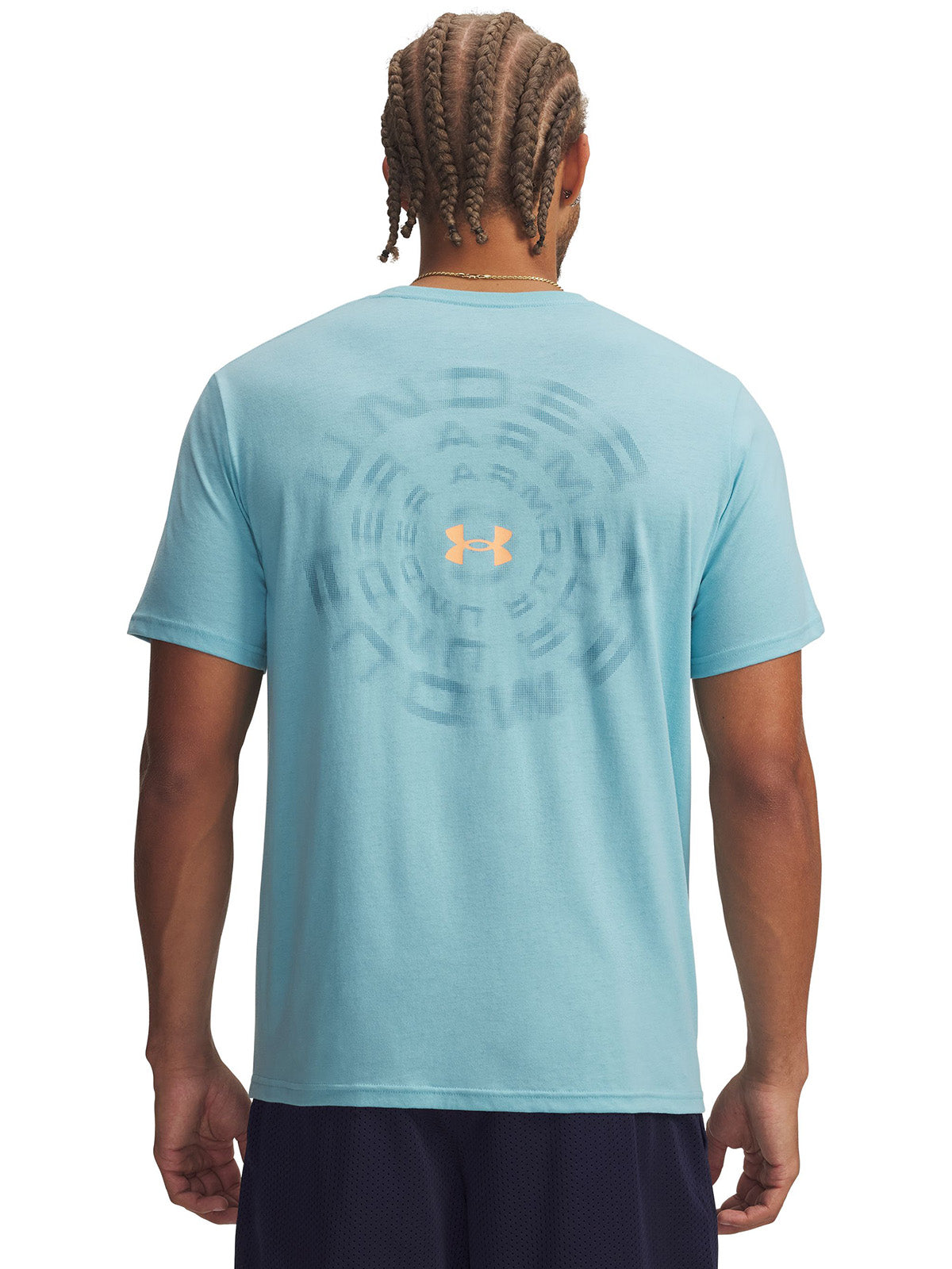 UA Blur Wordmark SS Polera Manga Corta azul para hombre