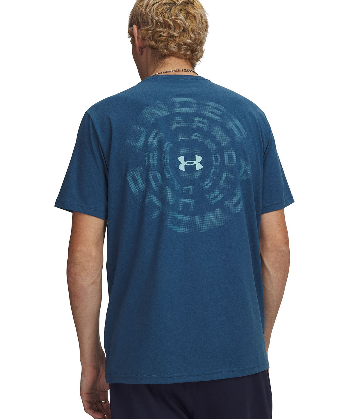 UA Blur Wordmark SS Polera Manga Corta azul para hombre