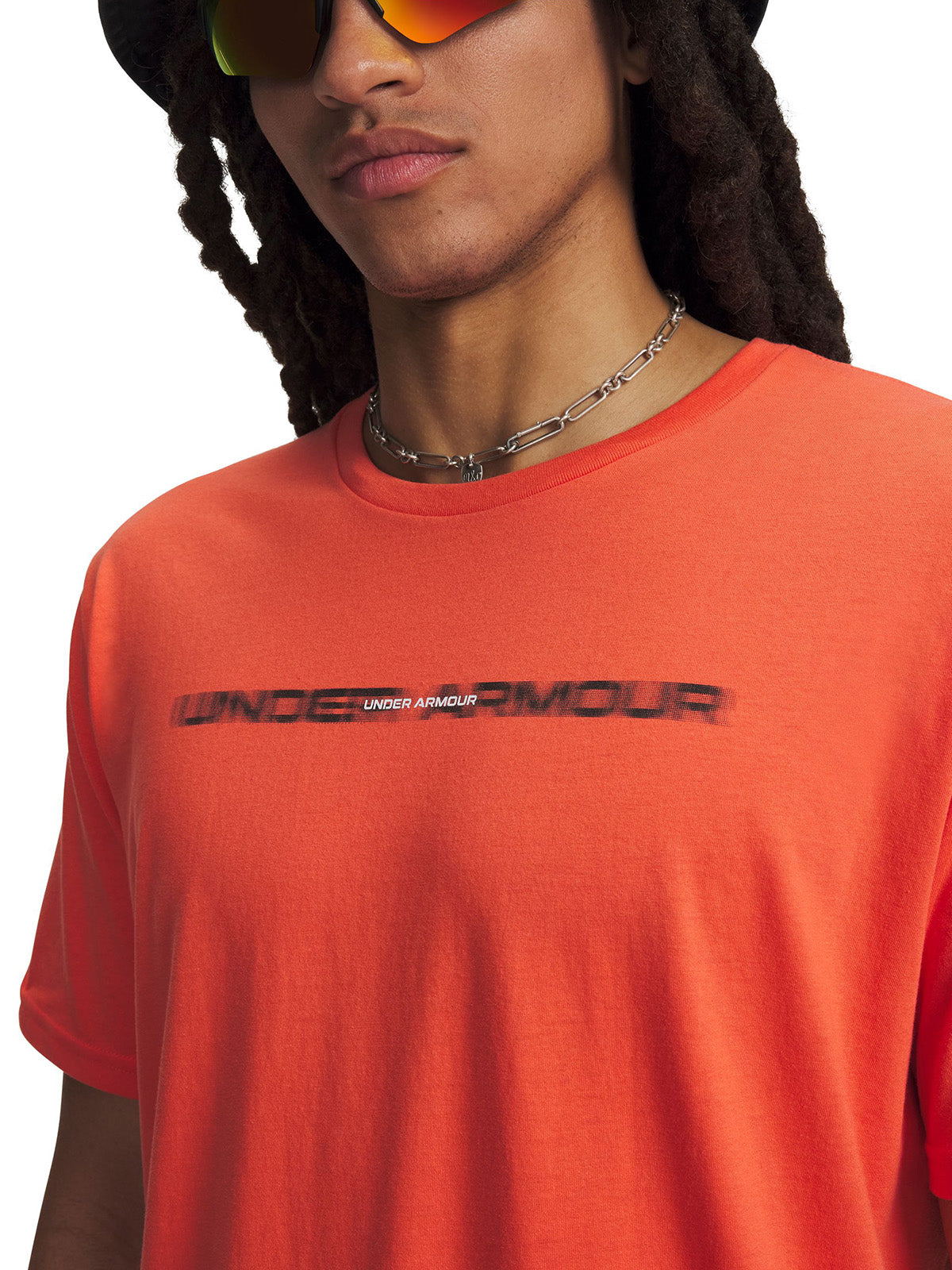 UA Blur Wordmark SS Polera Manga Corta rojo para hombre