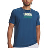 UA M Block Logo SS Polera Manga Corta azul para hombre