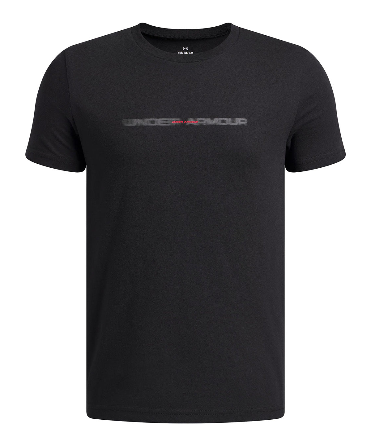 UA B Wordmark Blur SS Polera Manga Corta negro para niño