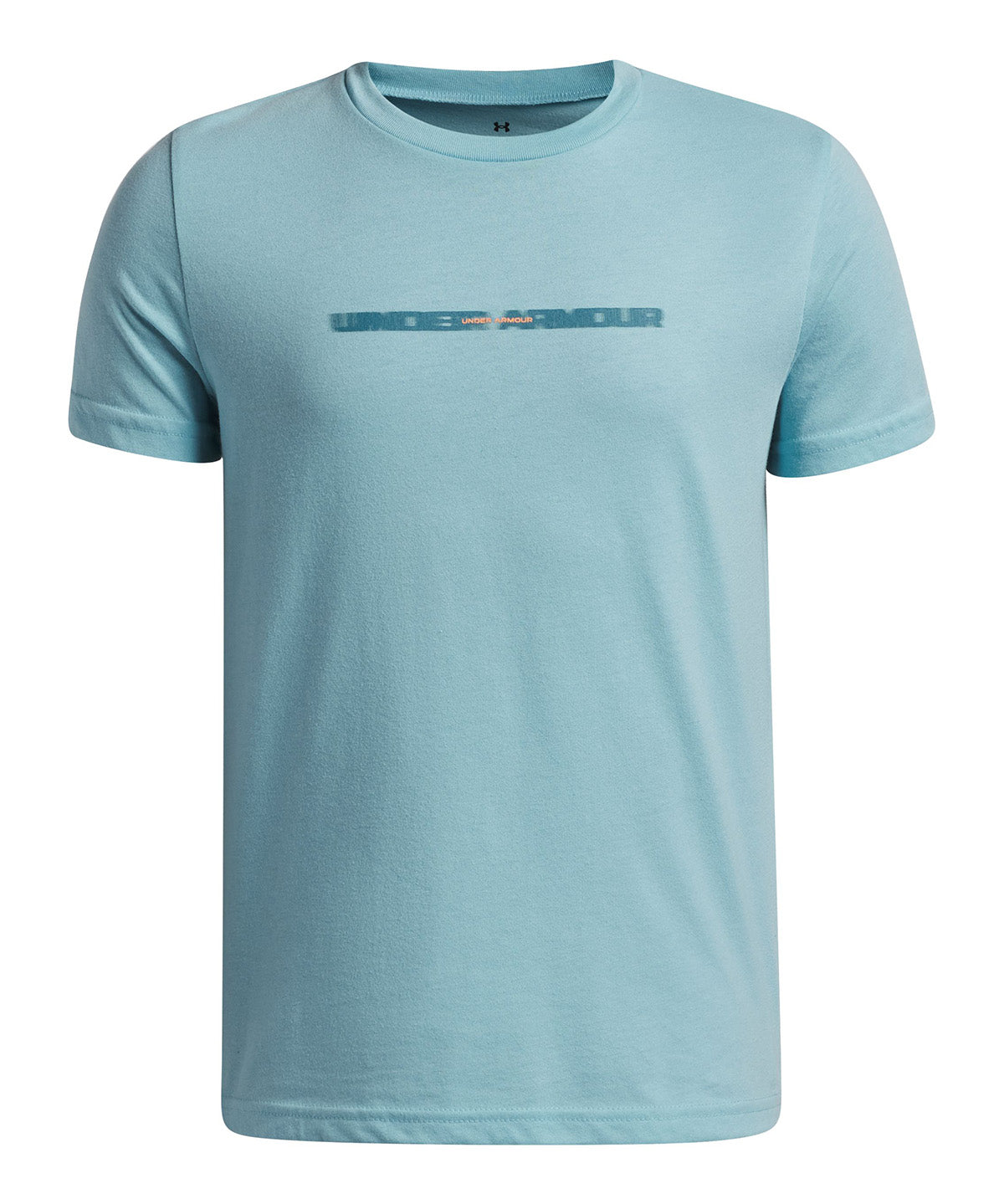 UA B Wordmark Blur SS Polera Manga Corta azul para niño