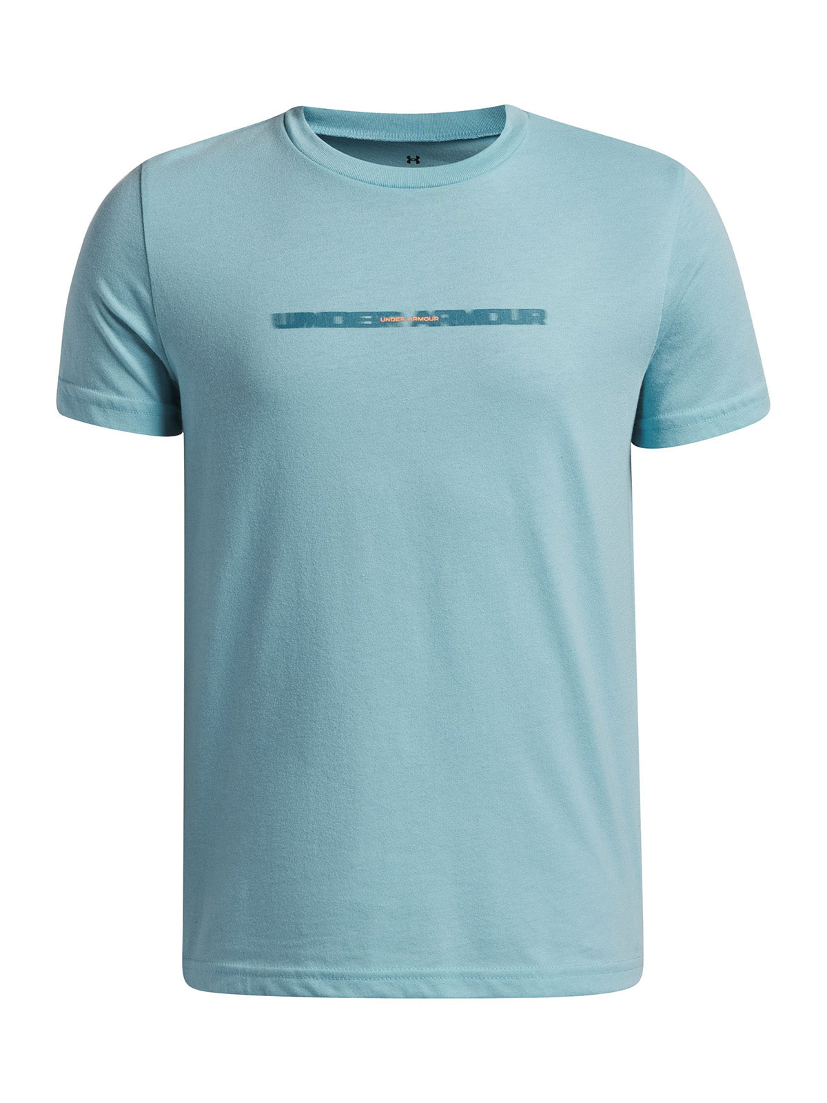 UA B Wordmark Blur SS Polera Manga Corta azul para niño