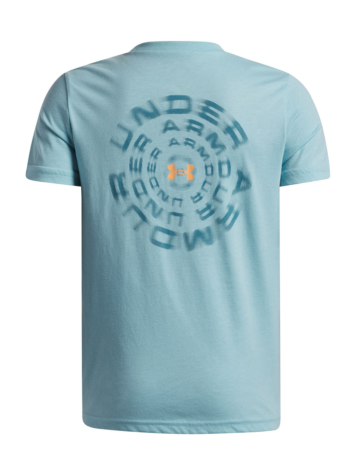 UA B Wordmark Blur SS Polera Manga Corta azul para niño