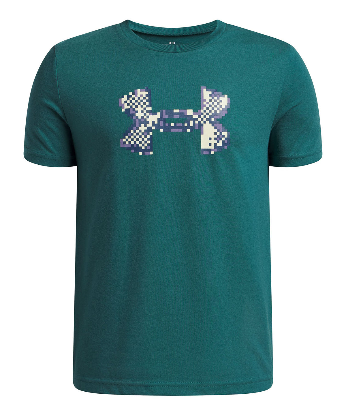 UA B Pixel Logo Polera Manga Corta Verde para Niño