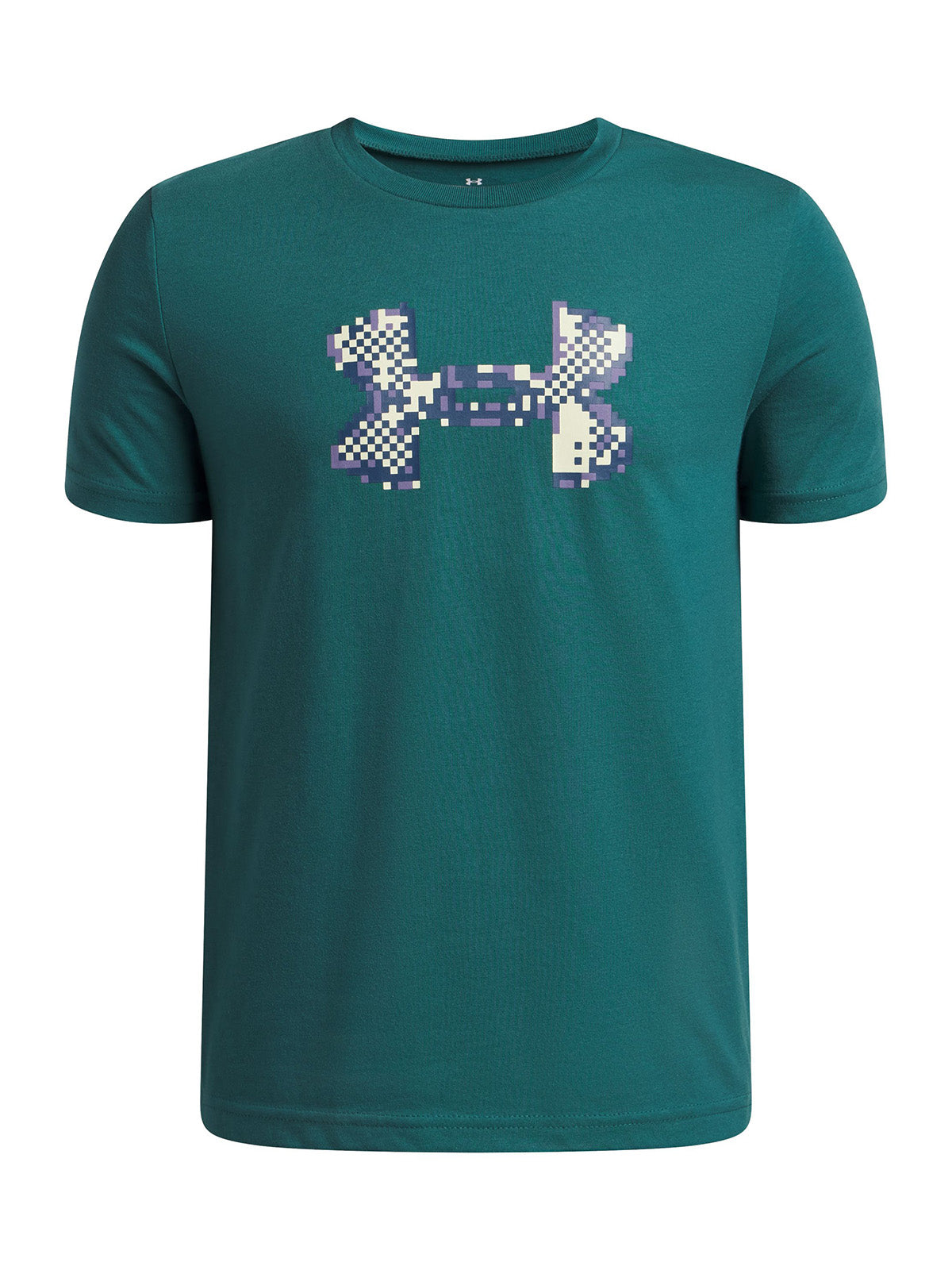 UA B Pixel Logo Polera Manga Corta Verde para Niño
