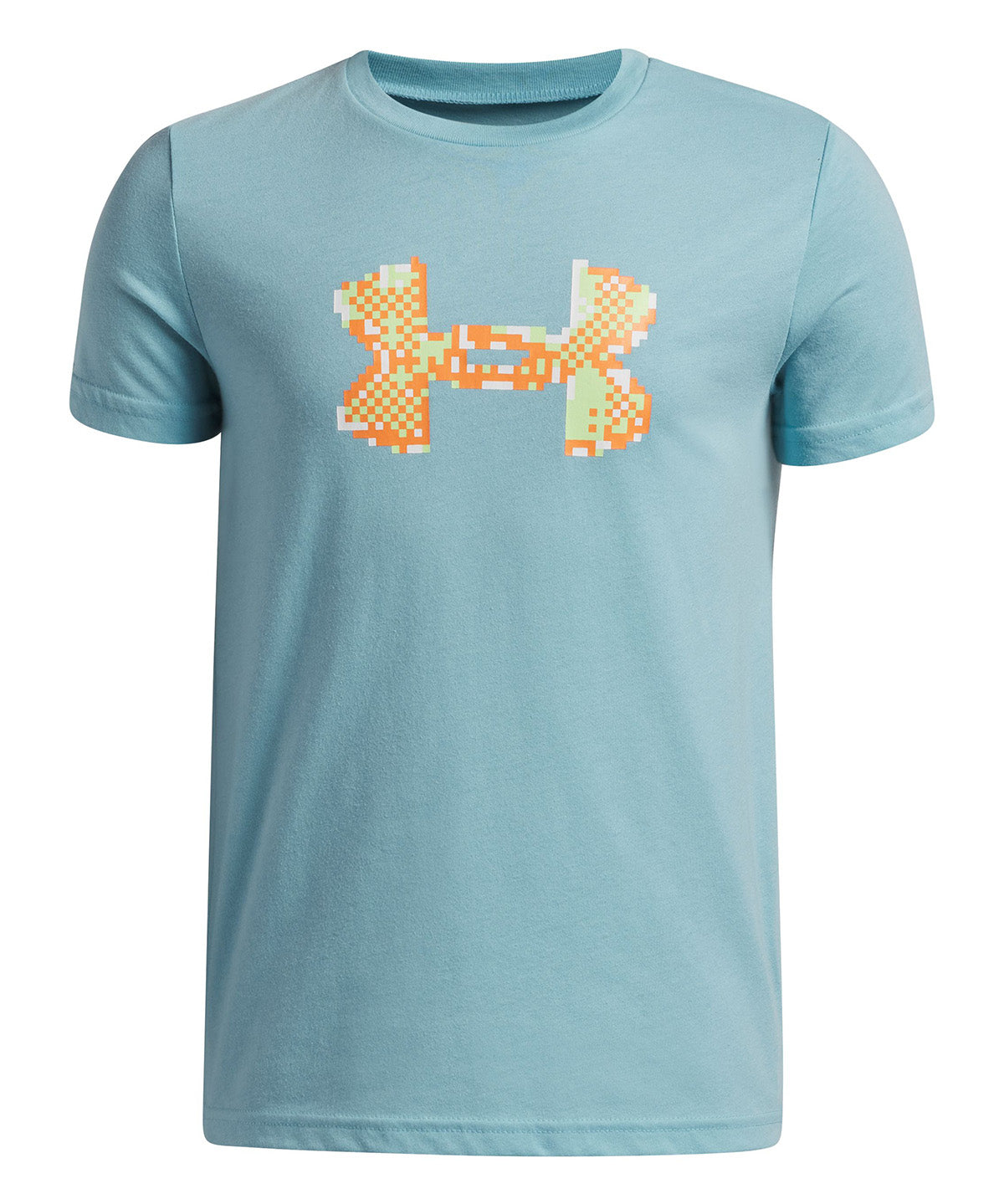 UA B Pixel Logo Polera Manga Corta azul para niño