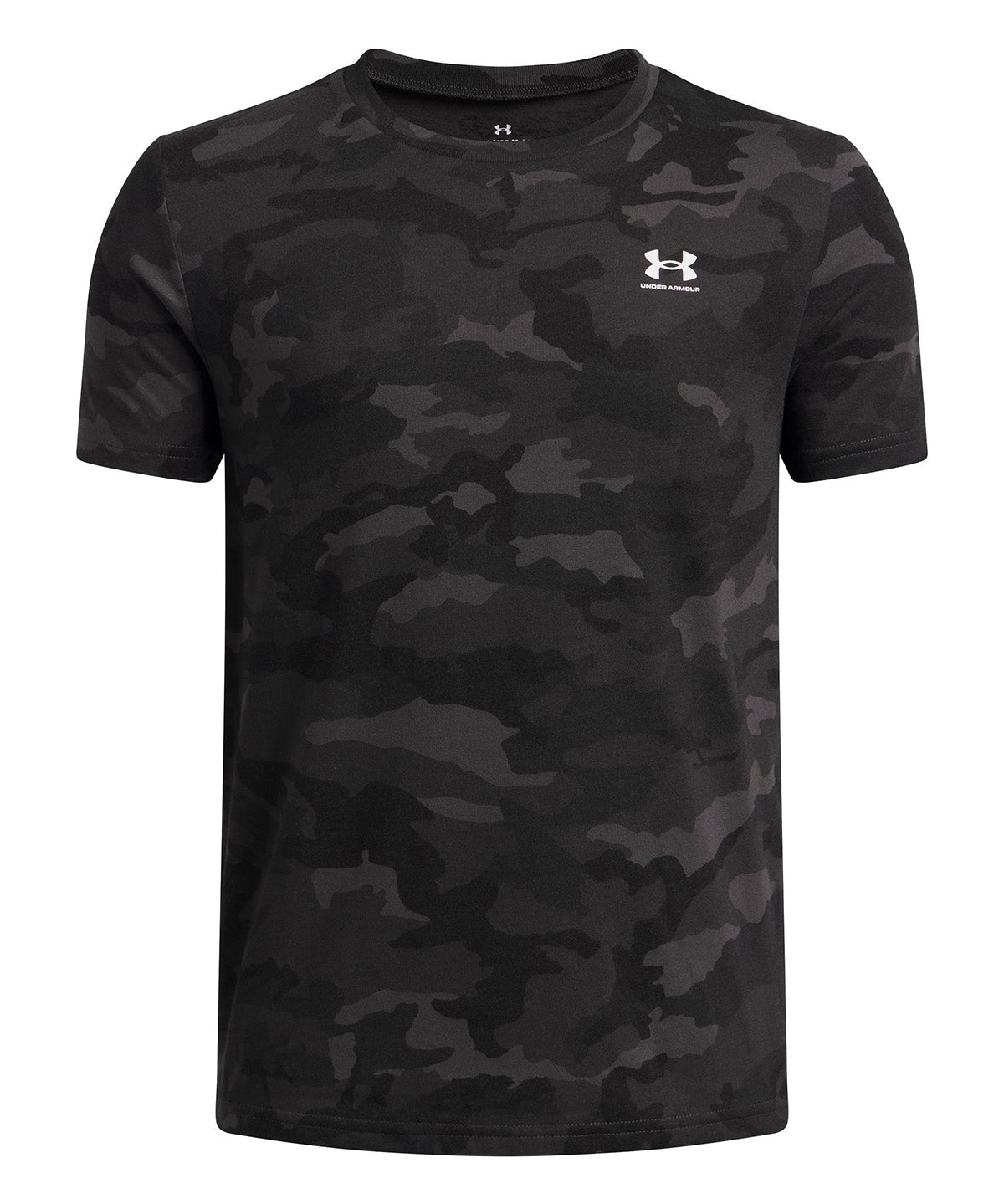 UA B Camo AOP SS Polera Manga Corta negro para niño