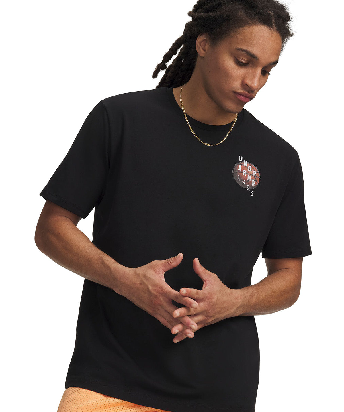 UA M 60/40s City Classic SS Polera Manga Corta negro para hombre