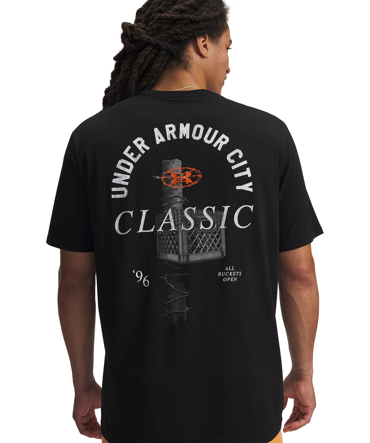 UA M 60/40s City Classic SS Polera Manga Corta negro para hombre