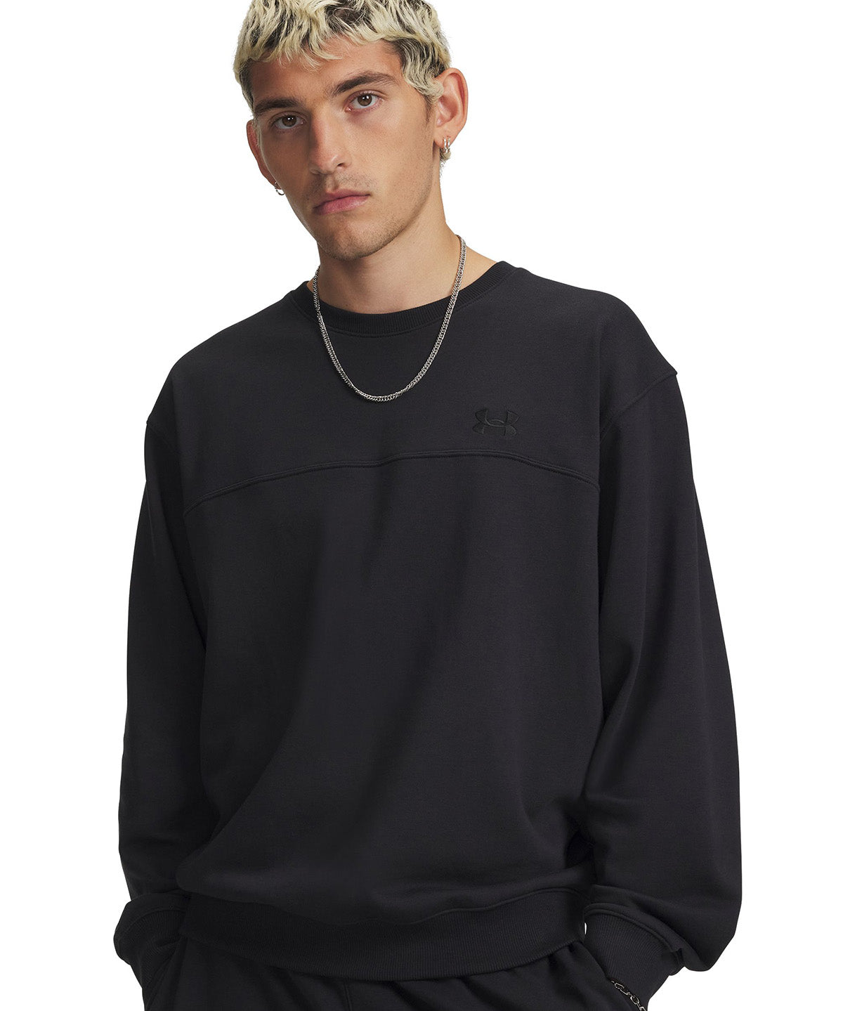 UA Rival Lightweight Crew Poleron negro para hombre