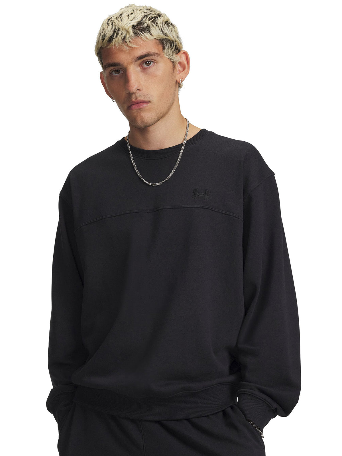 UA Rival Lightweight Crew Poleron negro para hombre