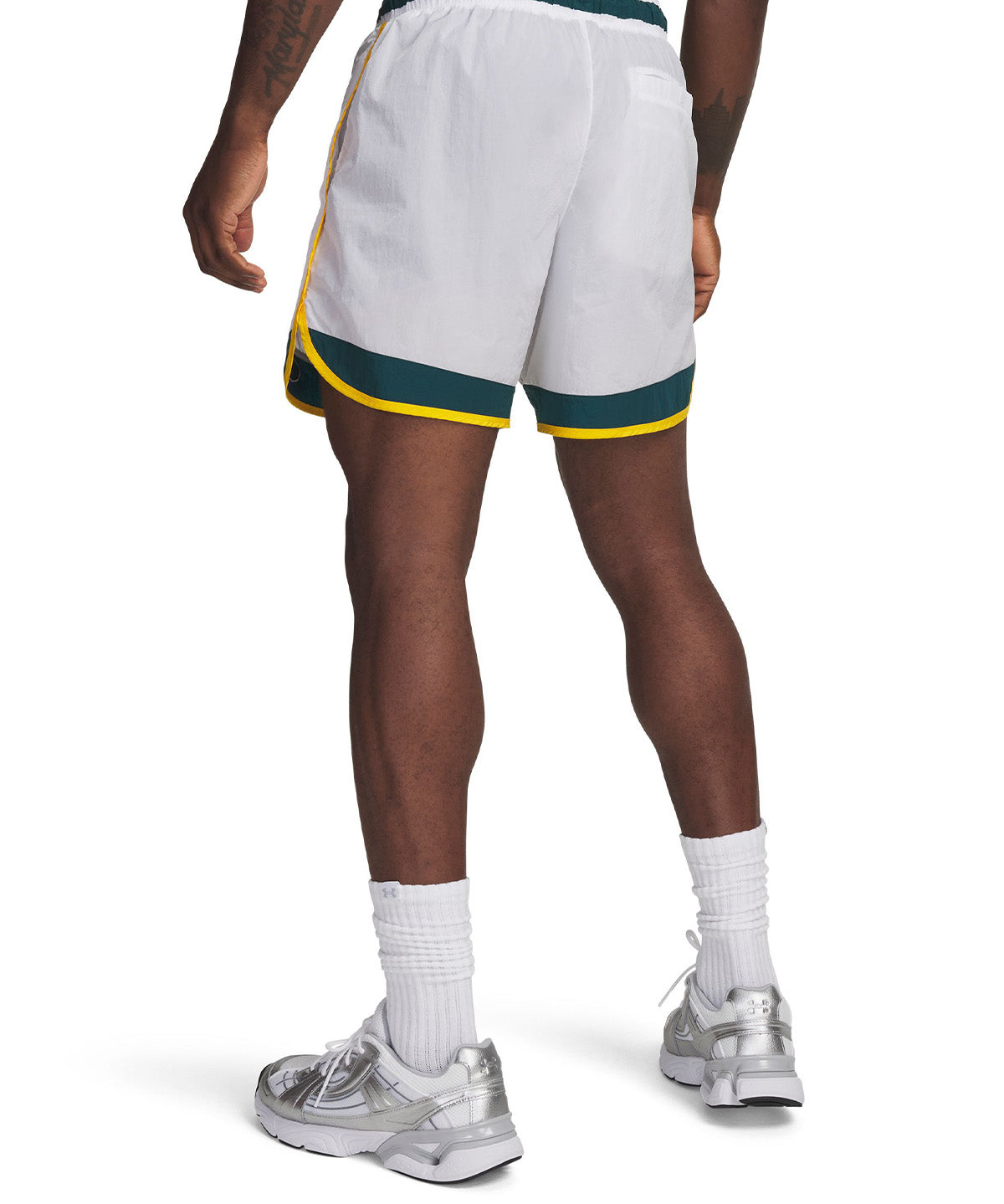 UA Icon Woven Track Short blanco para hombre