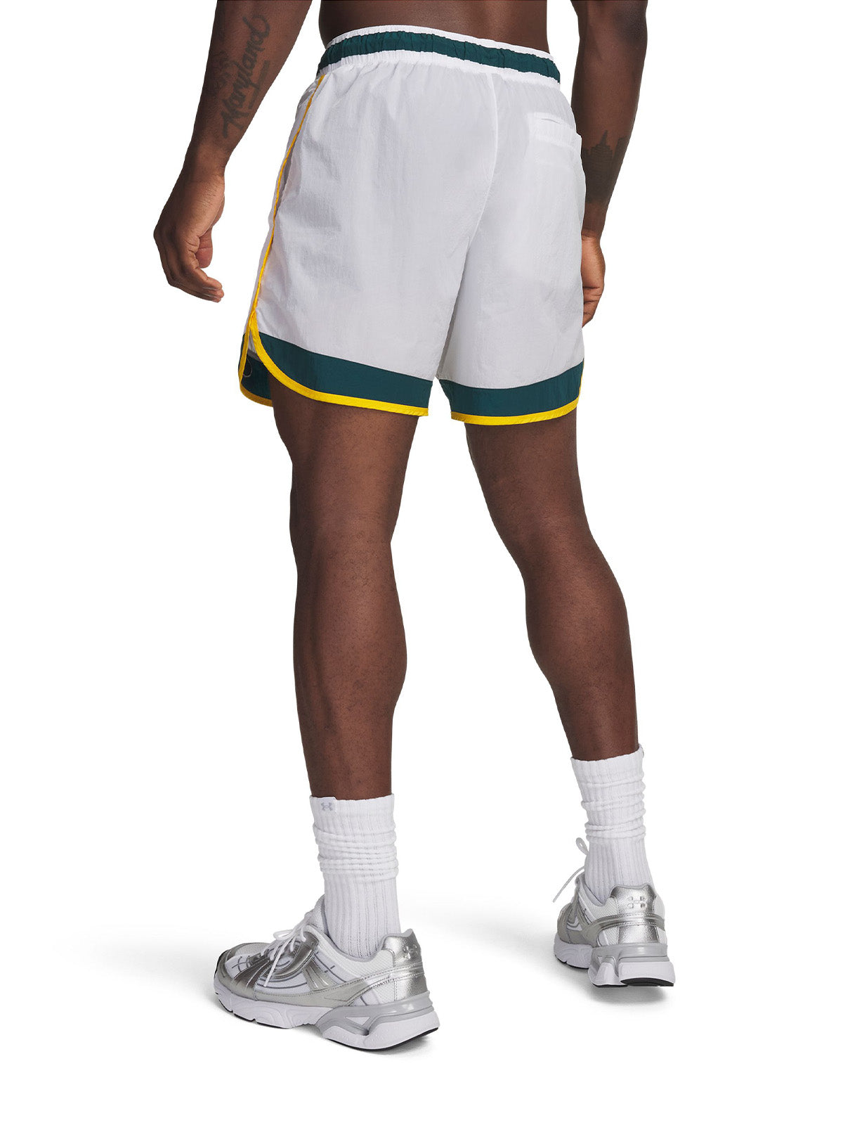 UA Icon Woven Track Short blanco para hombre