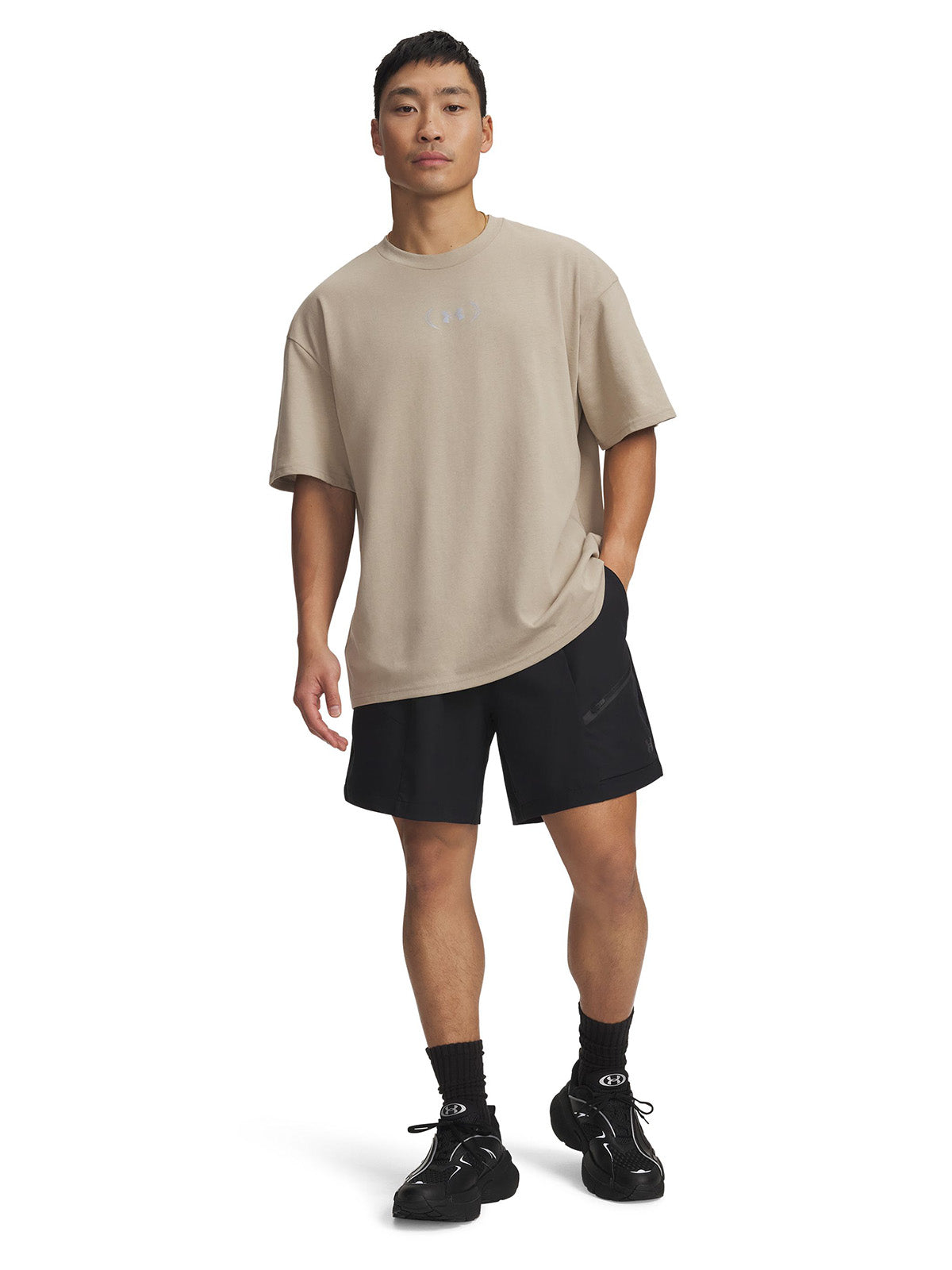 UA Unstoppable Woven Short negro para hombre