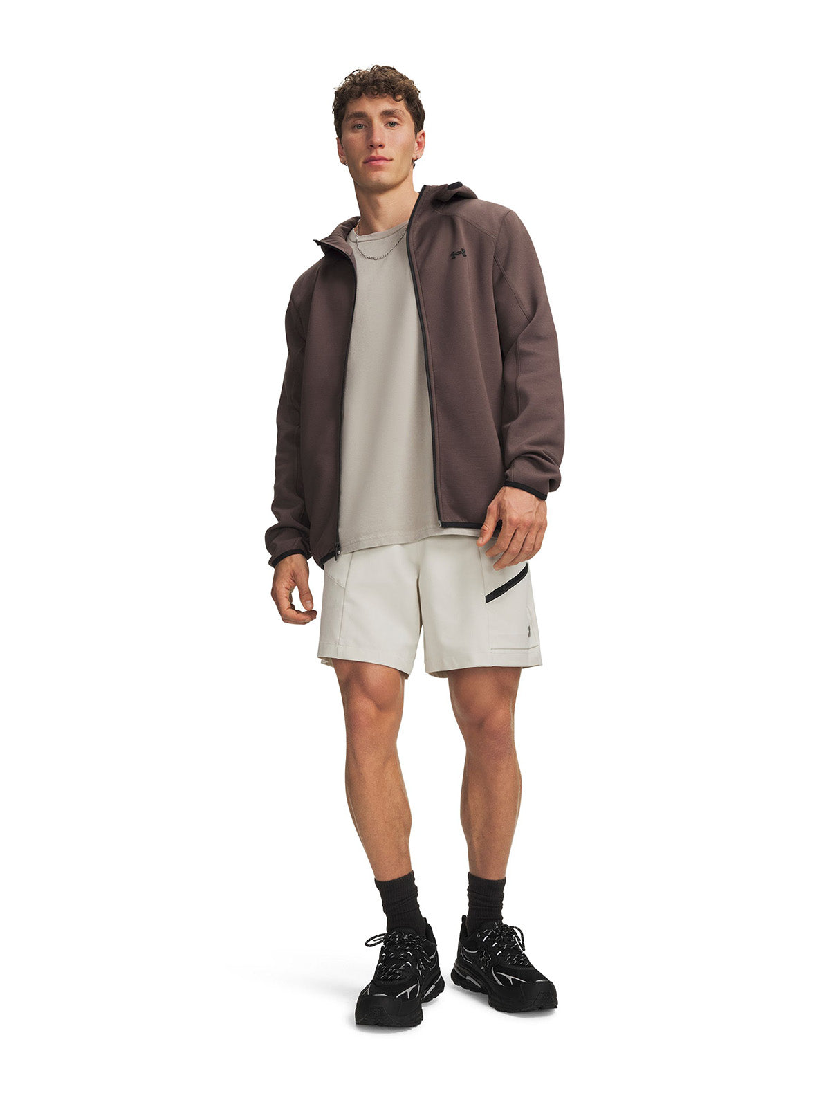 Short UA Unstoppable Woven blanco para hombre