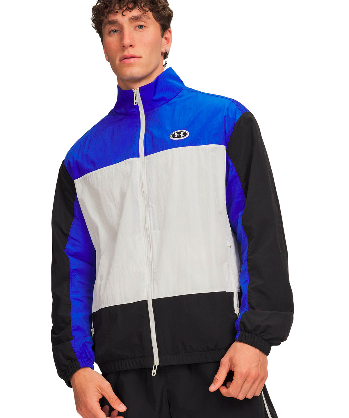 Poleron UA Icon Woven Track negro para hombre