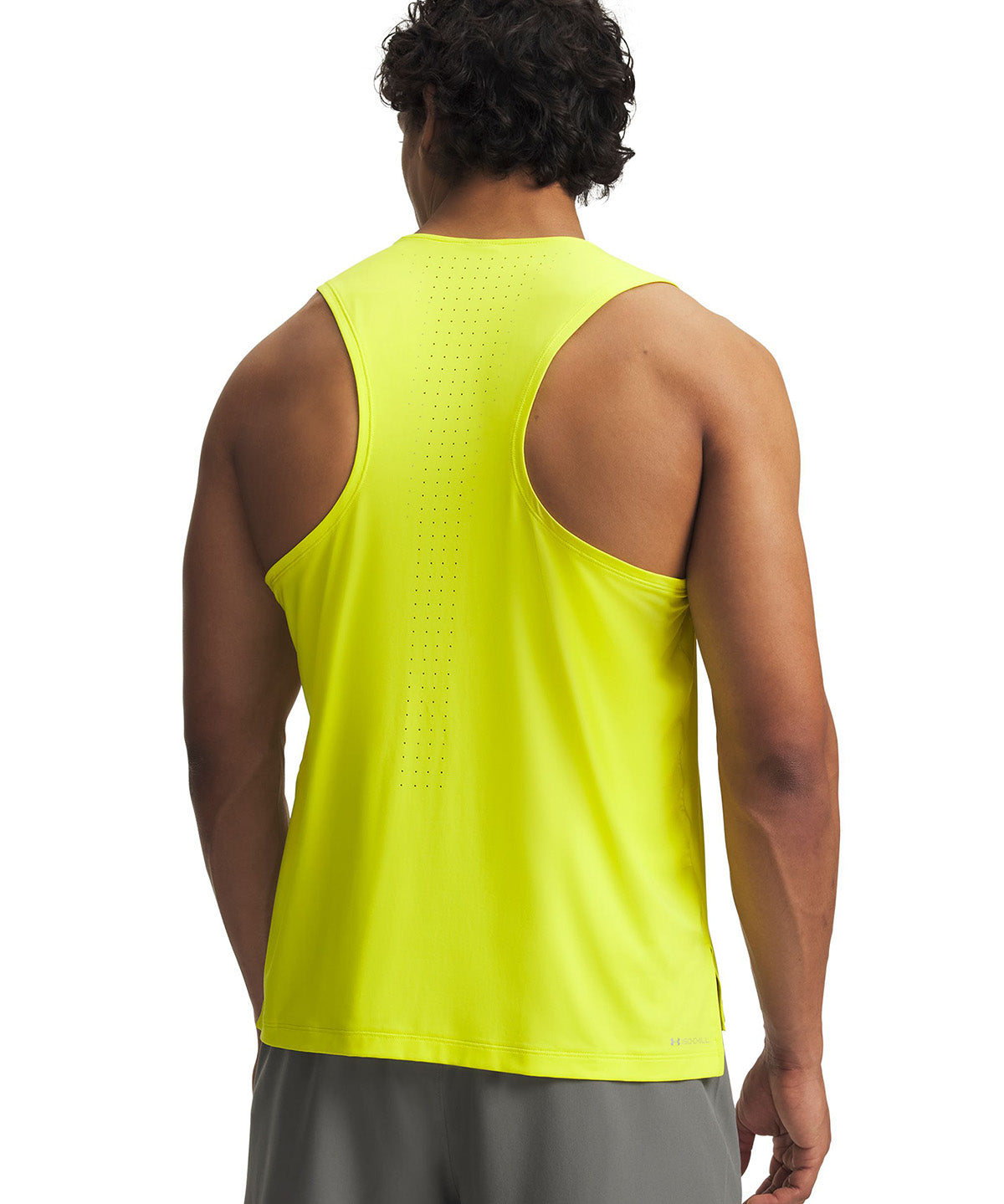 Polera sin manga UA Velociti Pro Singlet amarilla para hombre