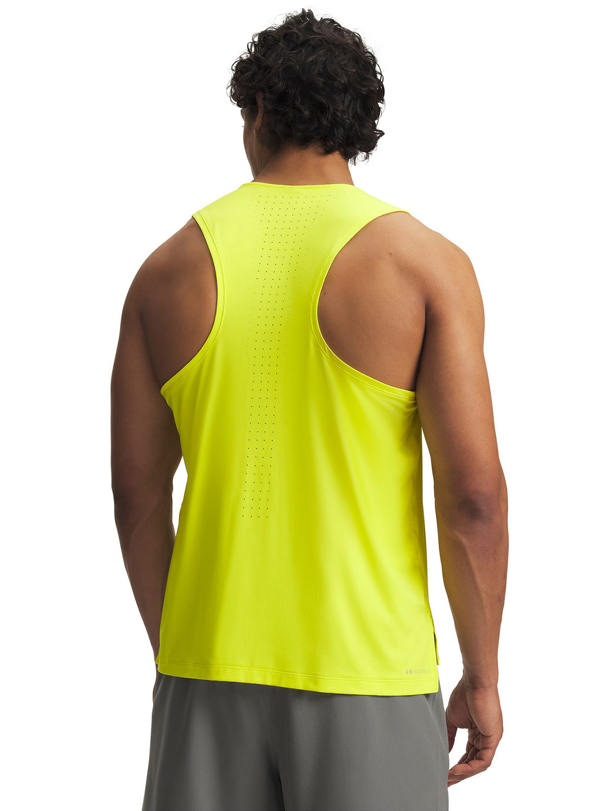Polera sin manga UA Velociti Pro Singlet amarilla para hombre