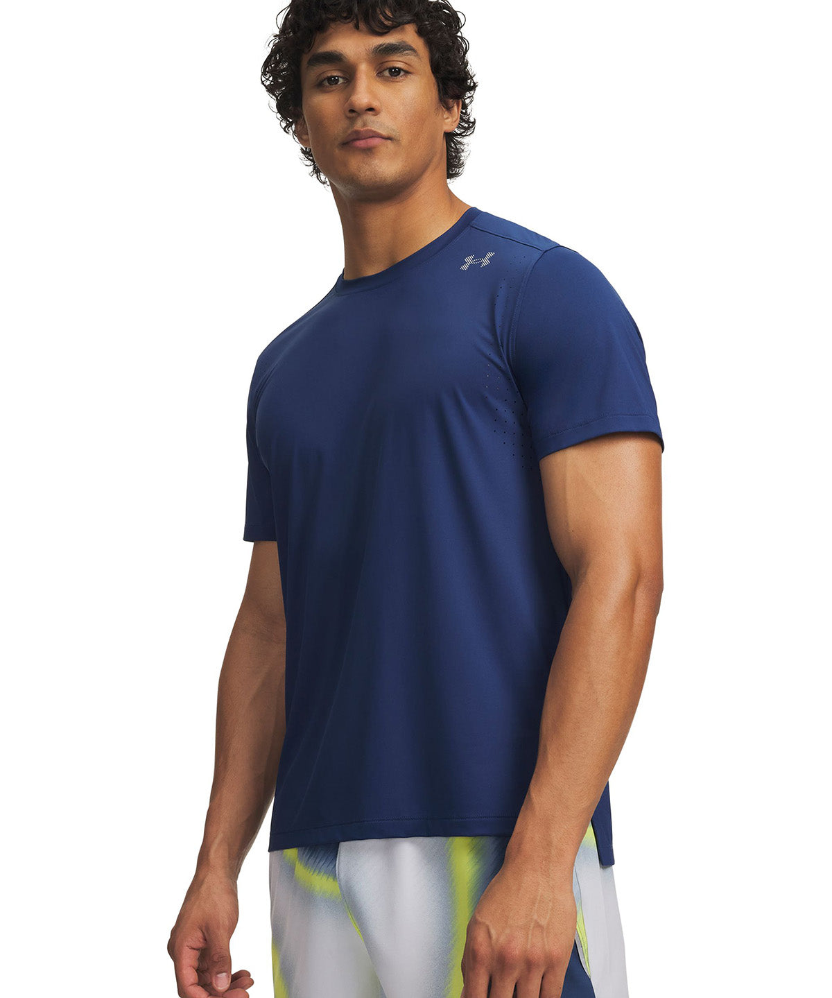 Polera manga corta UA Velociti Pro azul marino para hombre