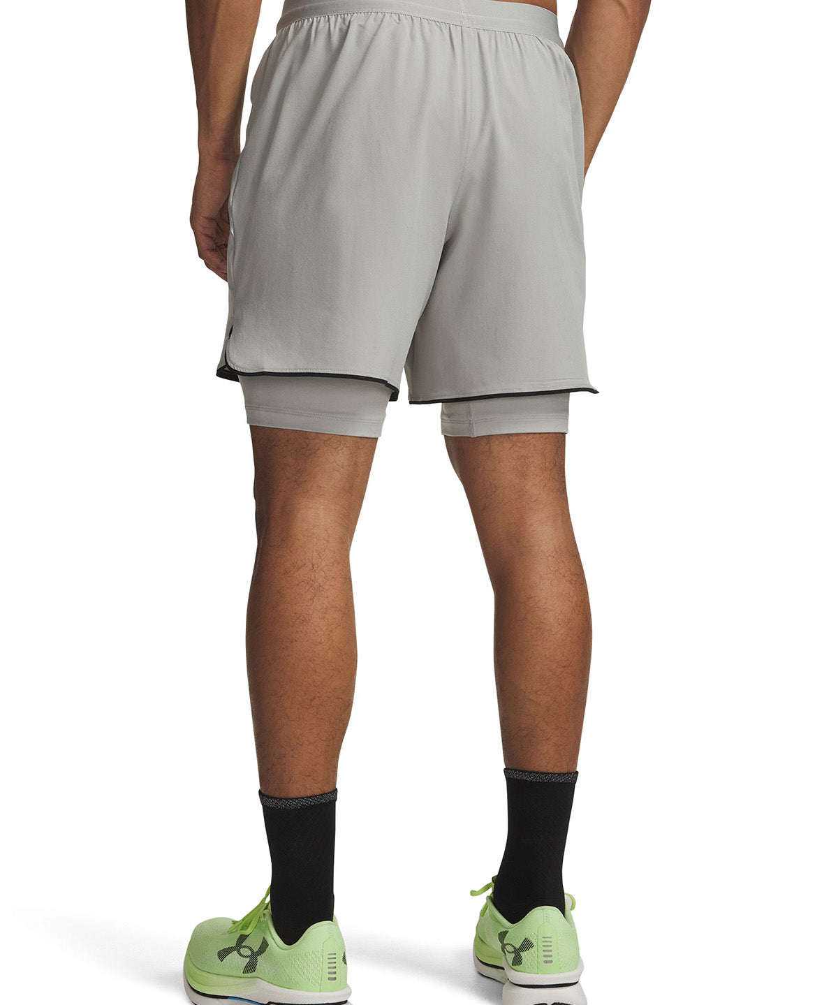 UA Velociti Pro 2 en 1 Short gris para hombre