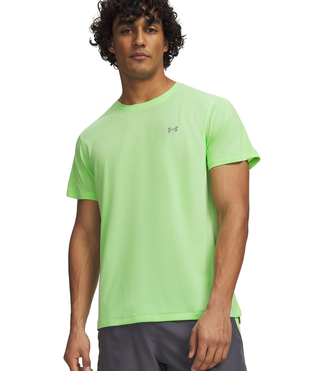 UA Velociti Reflectante SS Polera Manga Corta verde para hombre