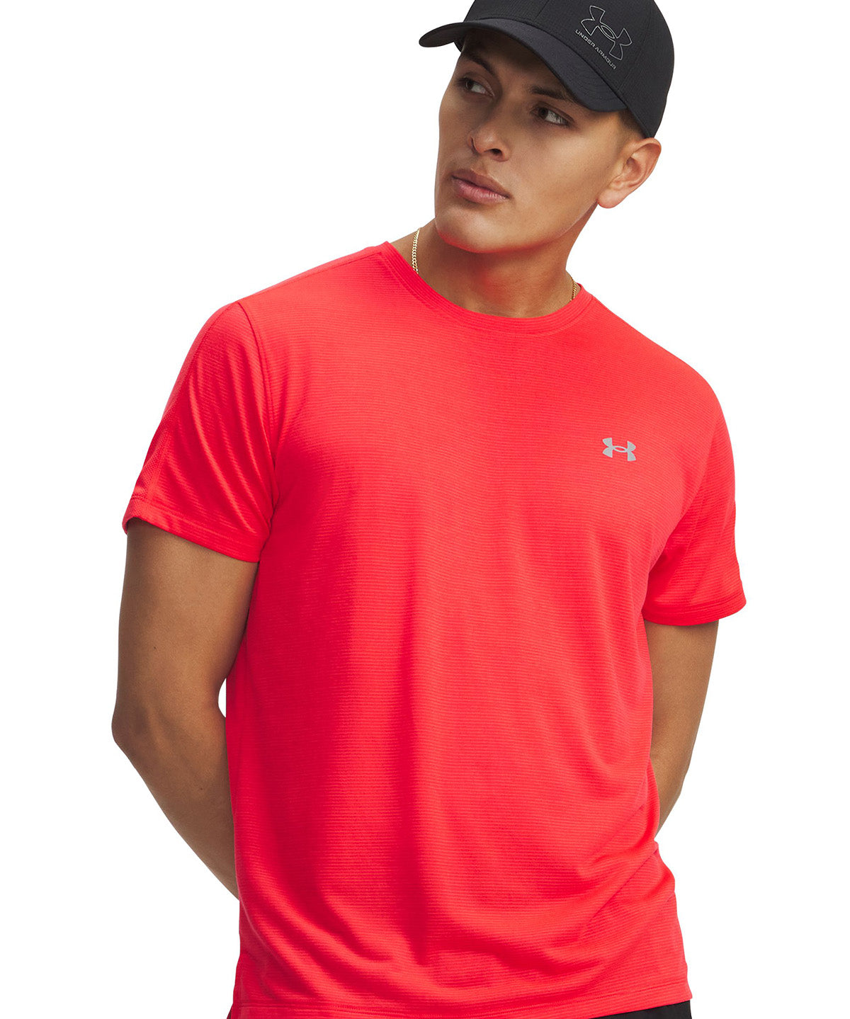 UA Velociti Reflectante SS Polera Manga Corta rojo para hombre