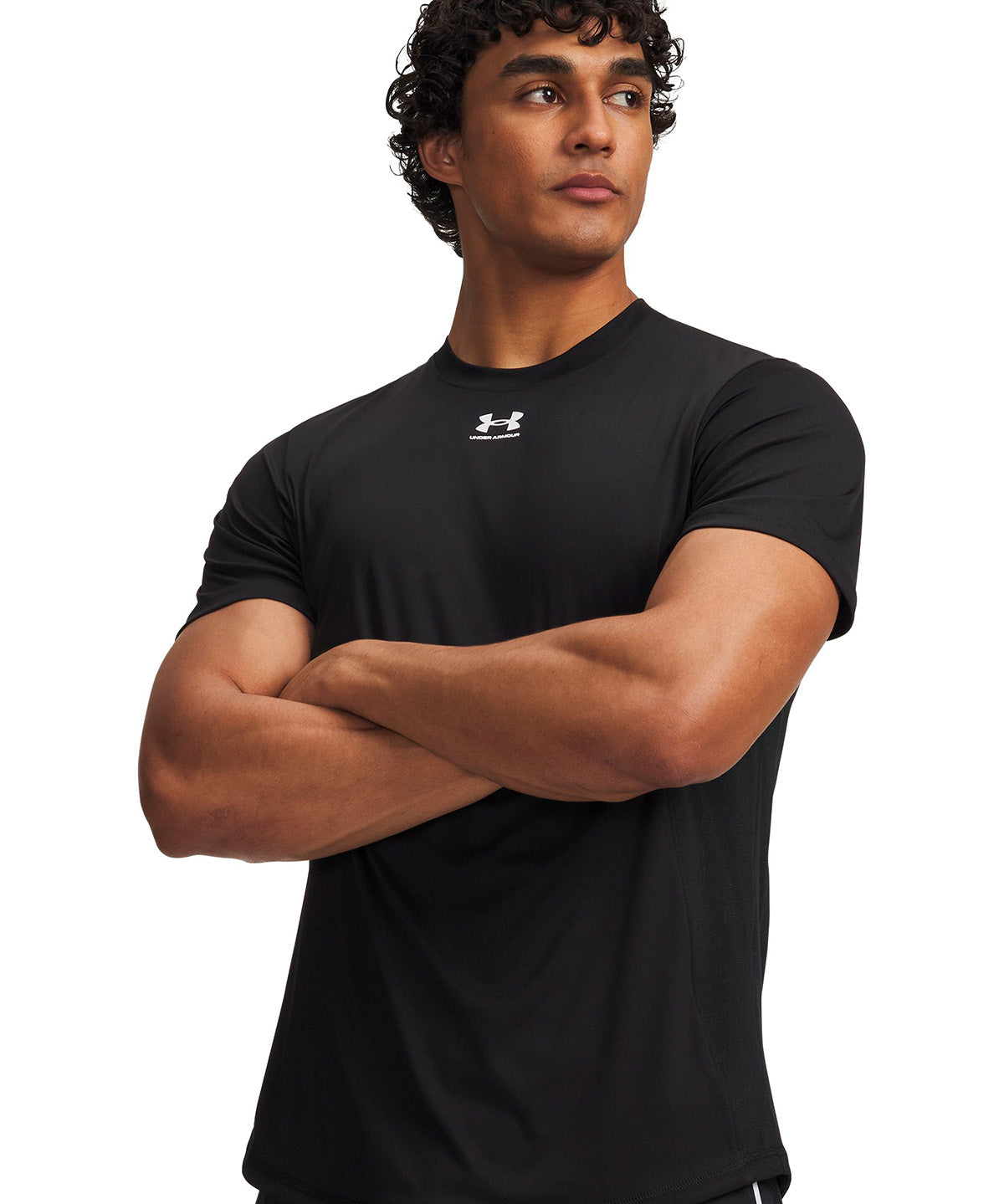 Polera manga corta UA Challenger Pro negro para hombre