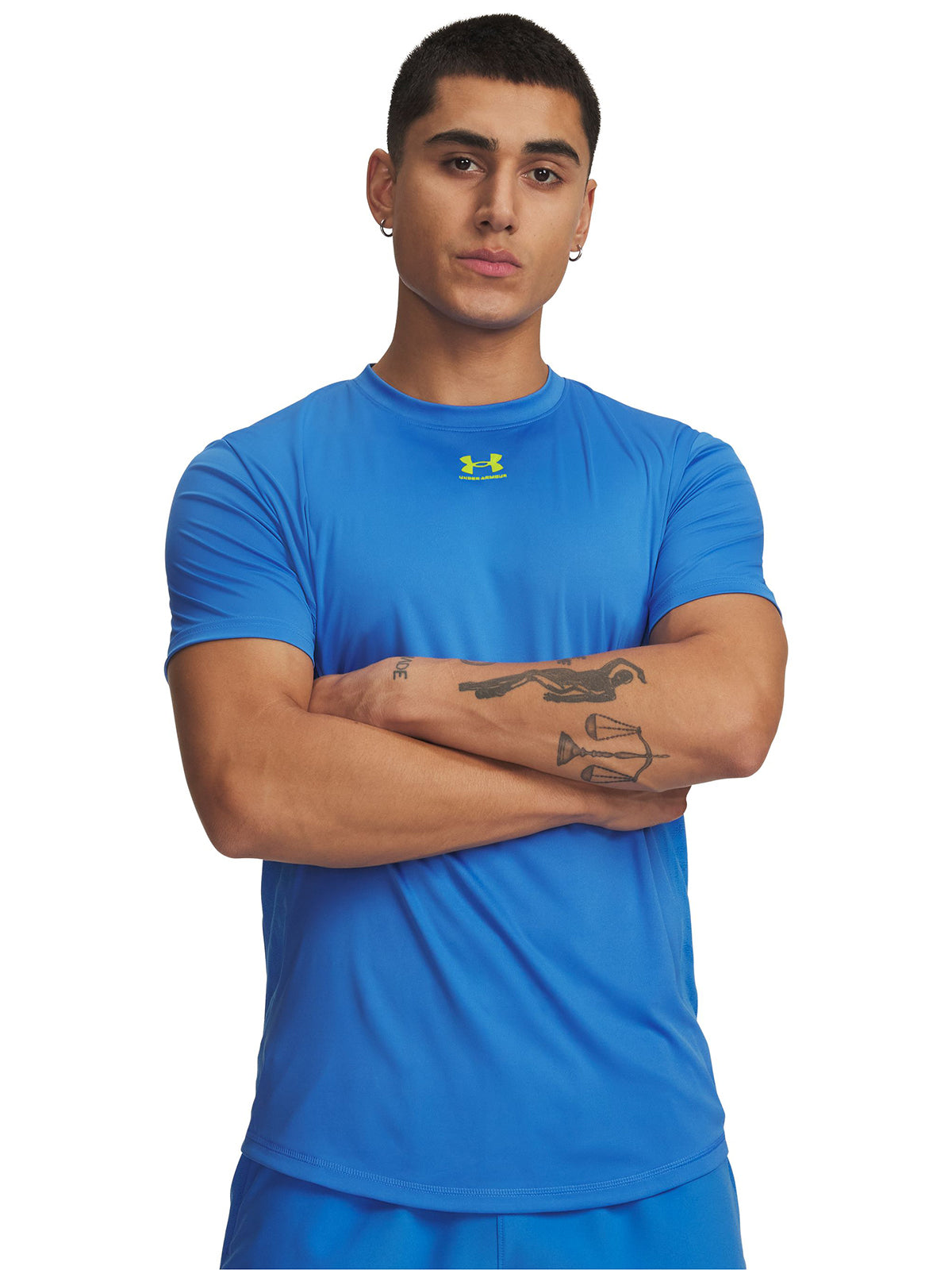 Polera manga corta Football para Hombre Challenger Pro Azul Under Armour