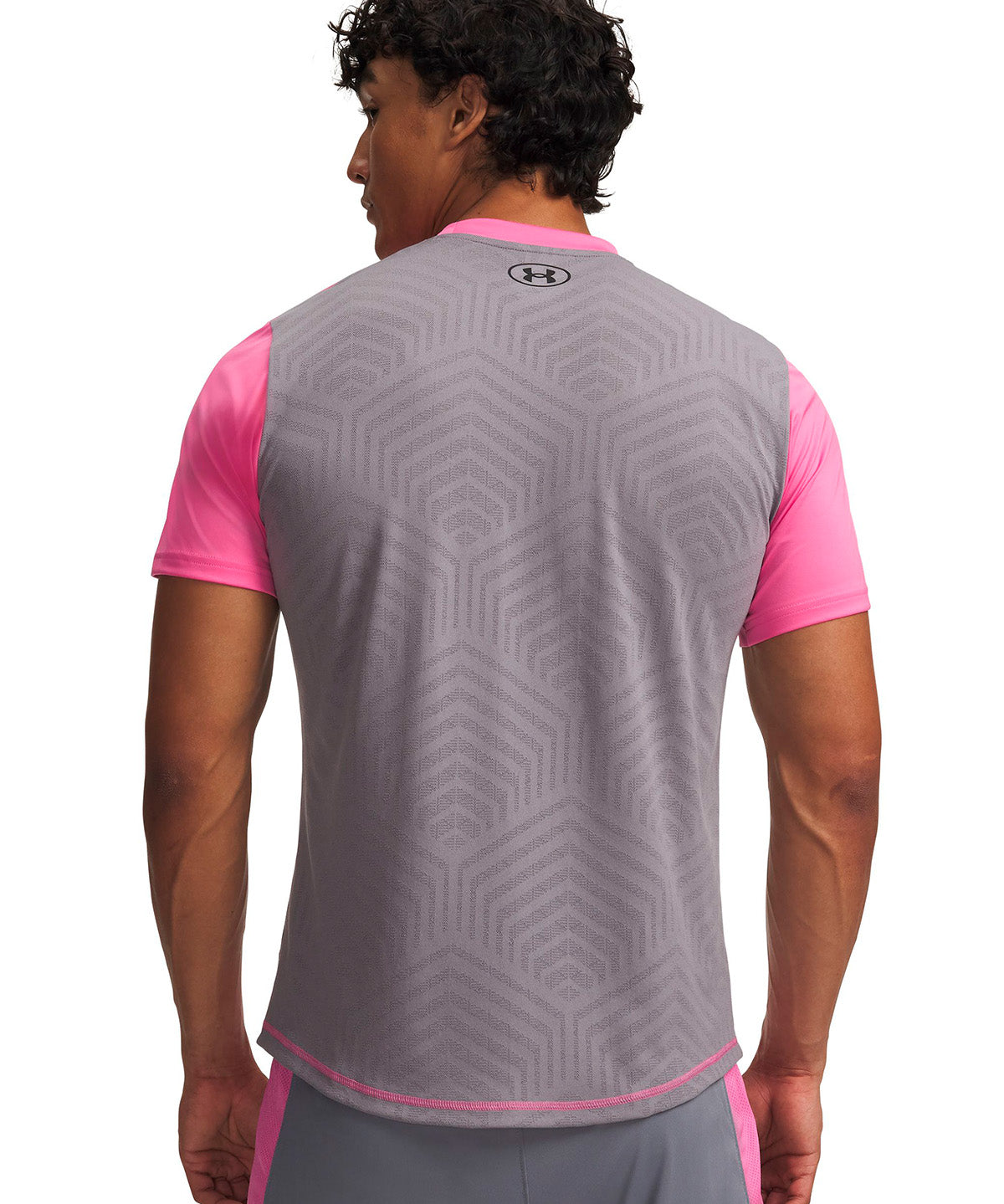 Polera manga corta UA Challenger Pro rosado para hombre