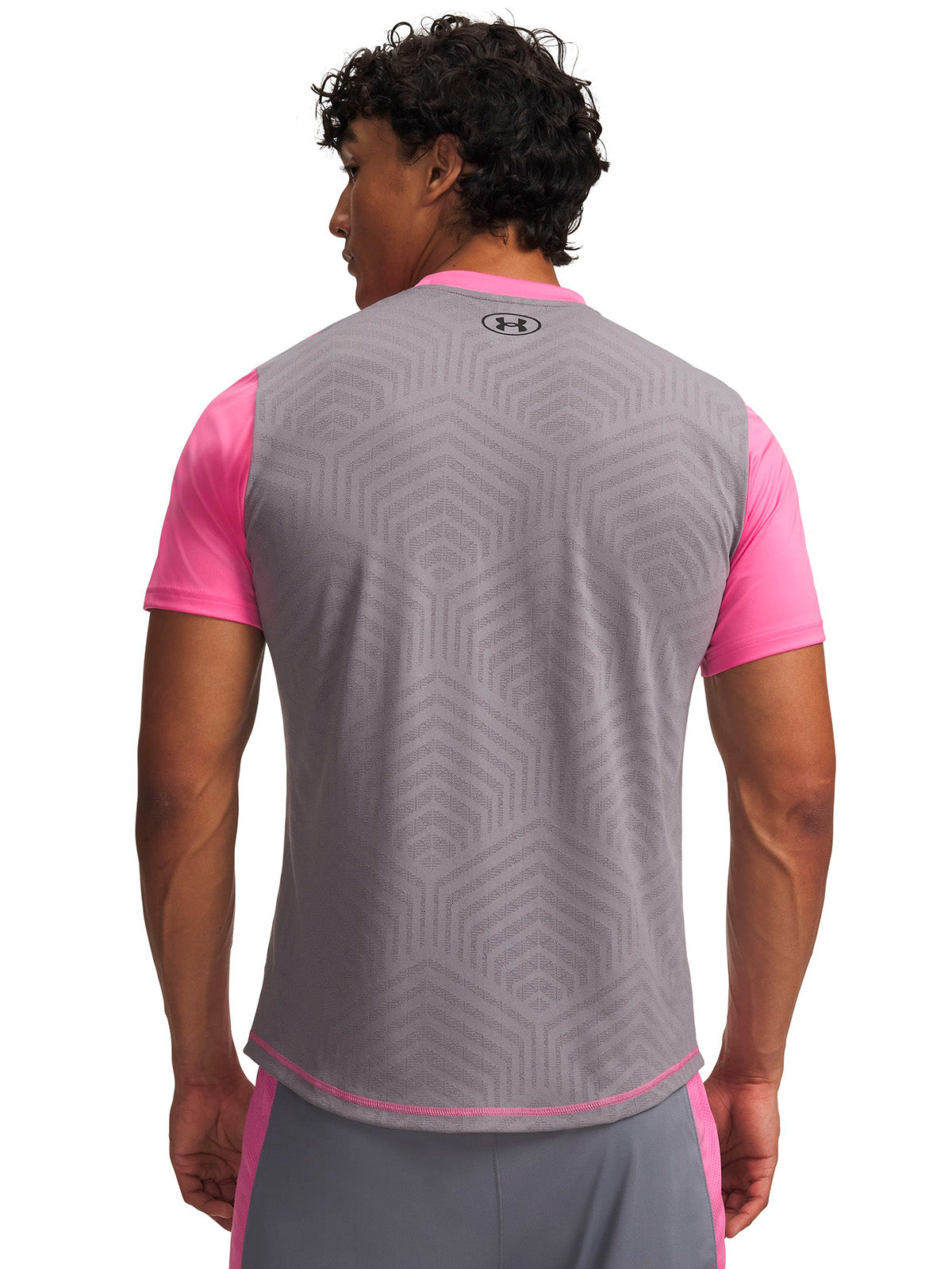 Polera manga corta UA Challenger Pro rosado para hombre