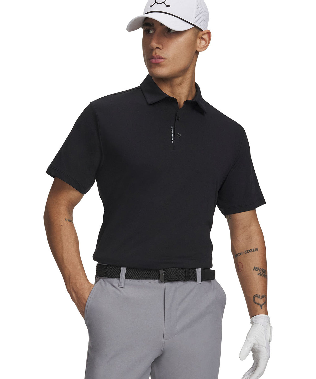 Polera manga corta UA ArmourDry negra para hombre