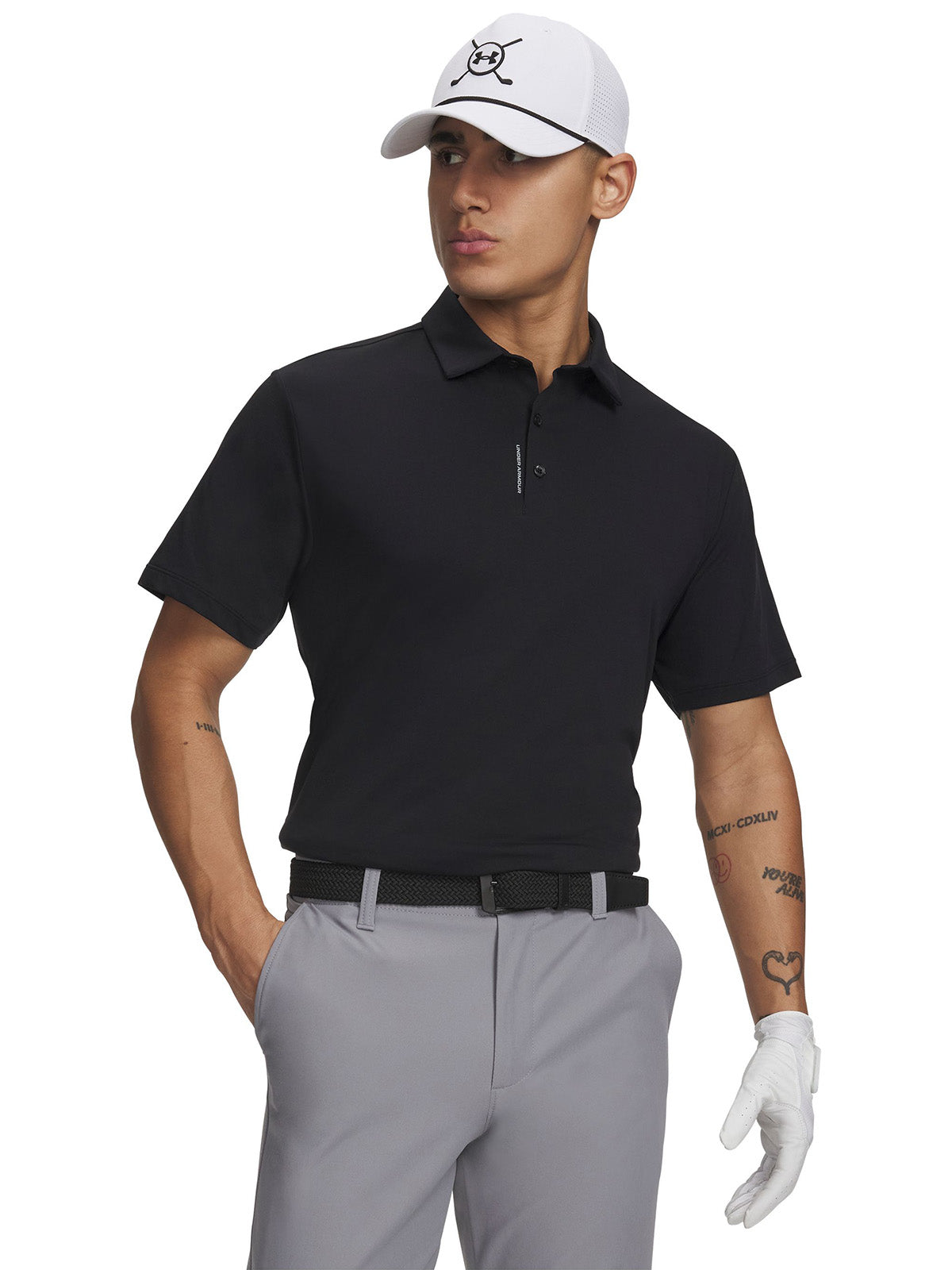Polera manga corta UA ArmourDry negra para hombre
