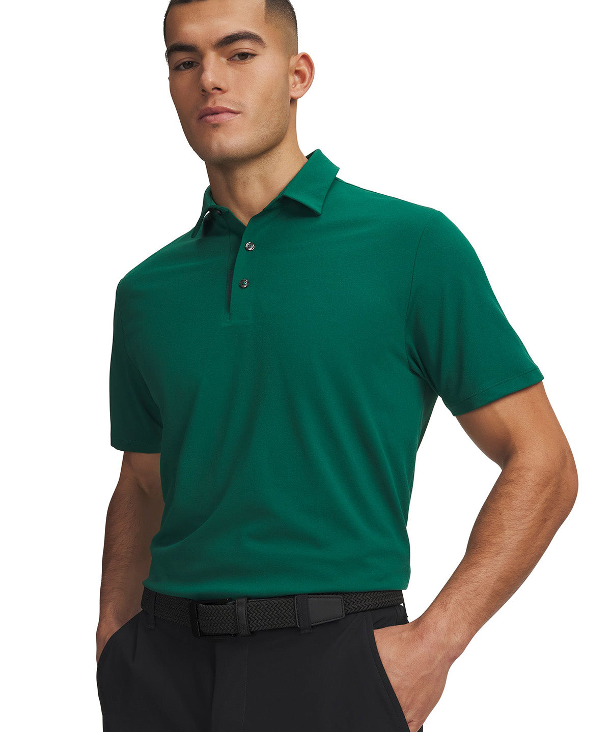 Polera manga corta UA ArmourDry verde para hombre
