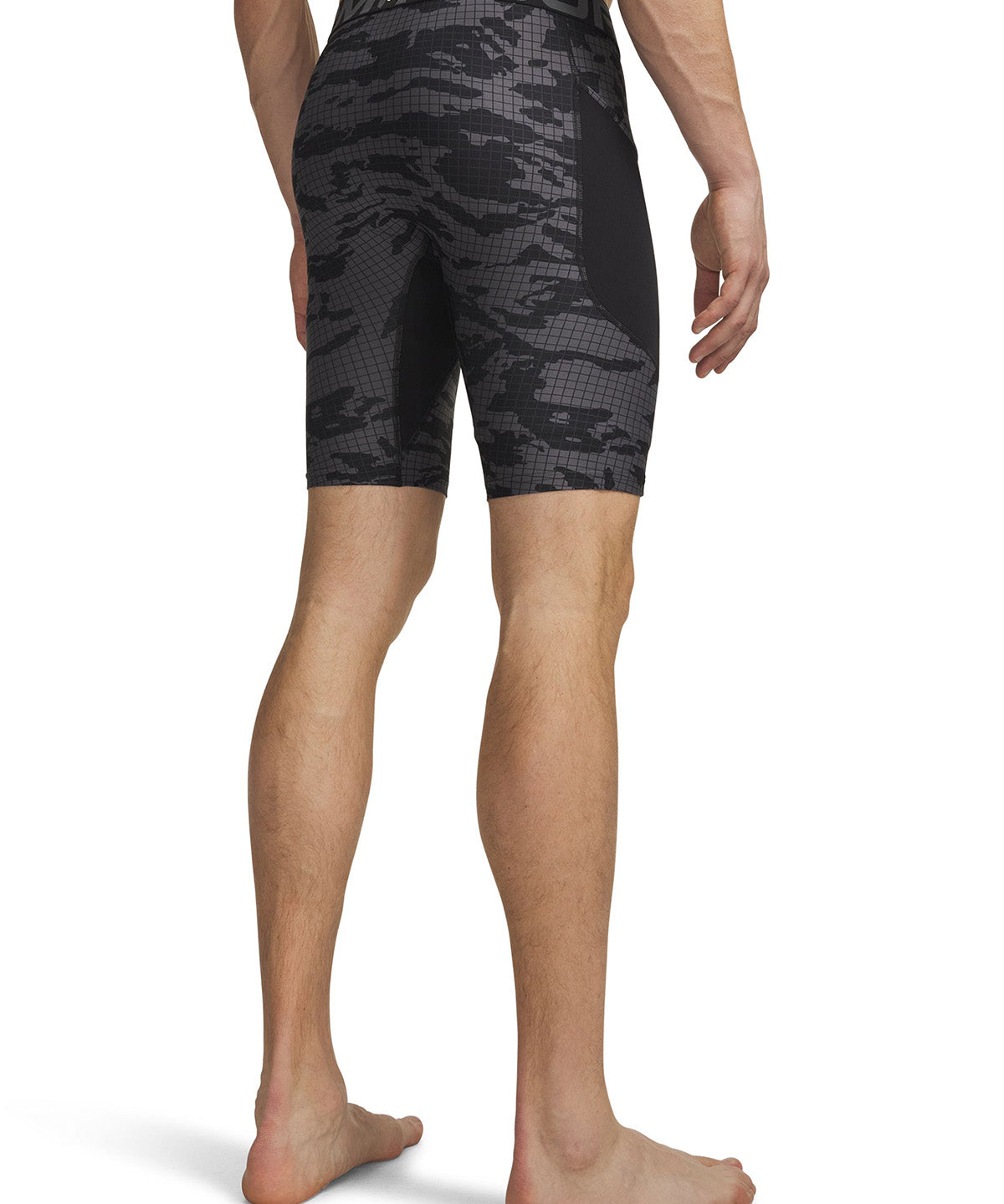 UA HeatGear Printed Primera Capa Inferior negro para hombre