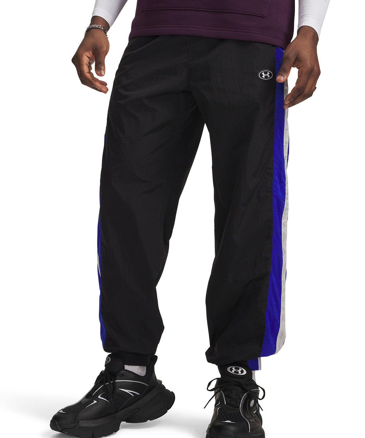 Jogger UA Icon Woven Track negro para hombre
