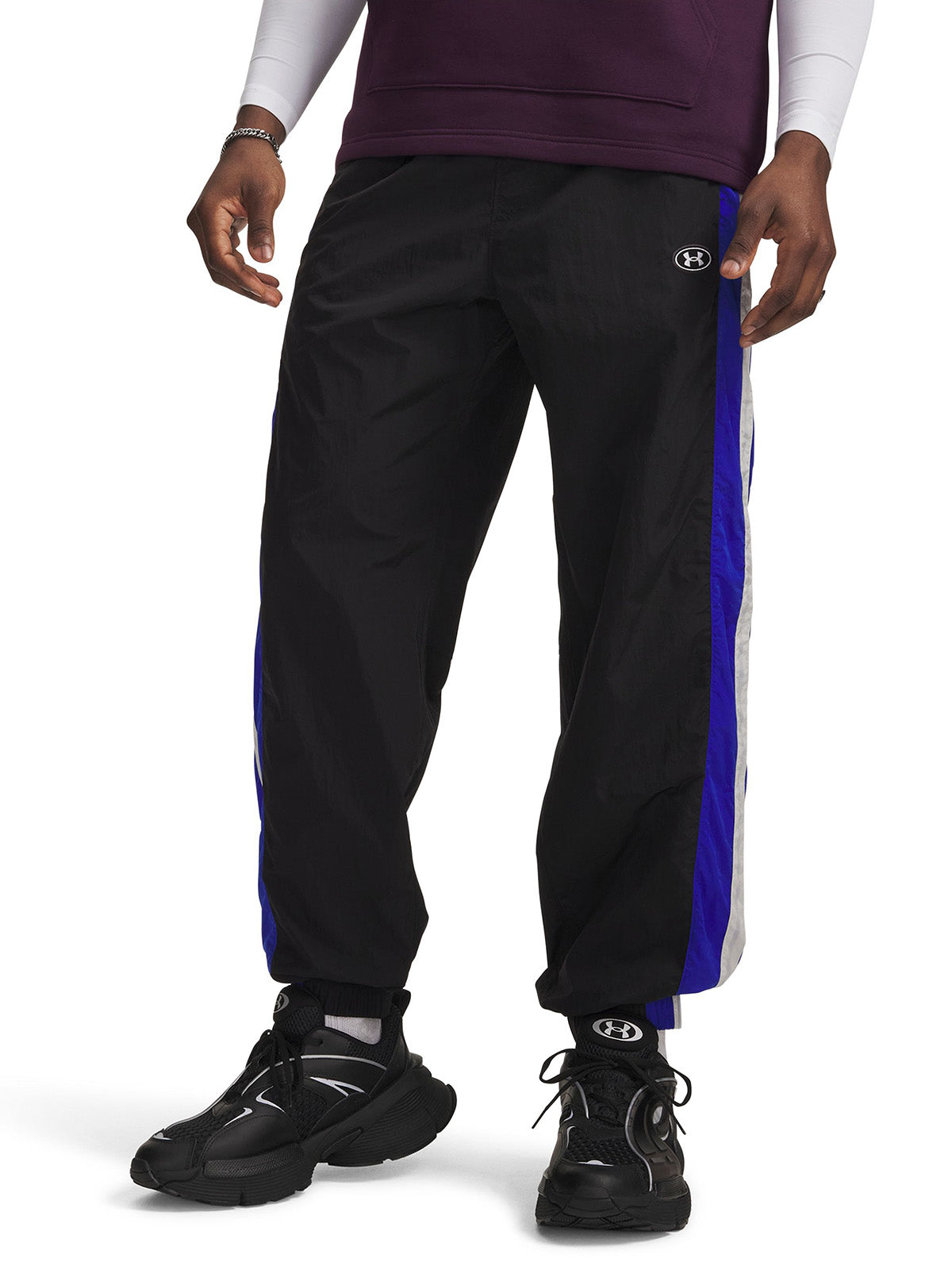 Jogger UA Icon Woven Track negro para hombre