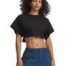 UA Cropped Script SS Polera Manga Corta negro para mujer
