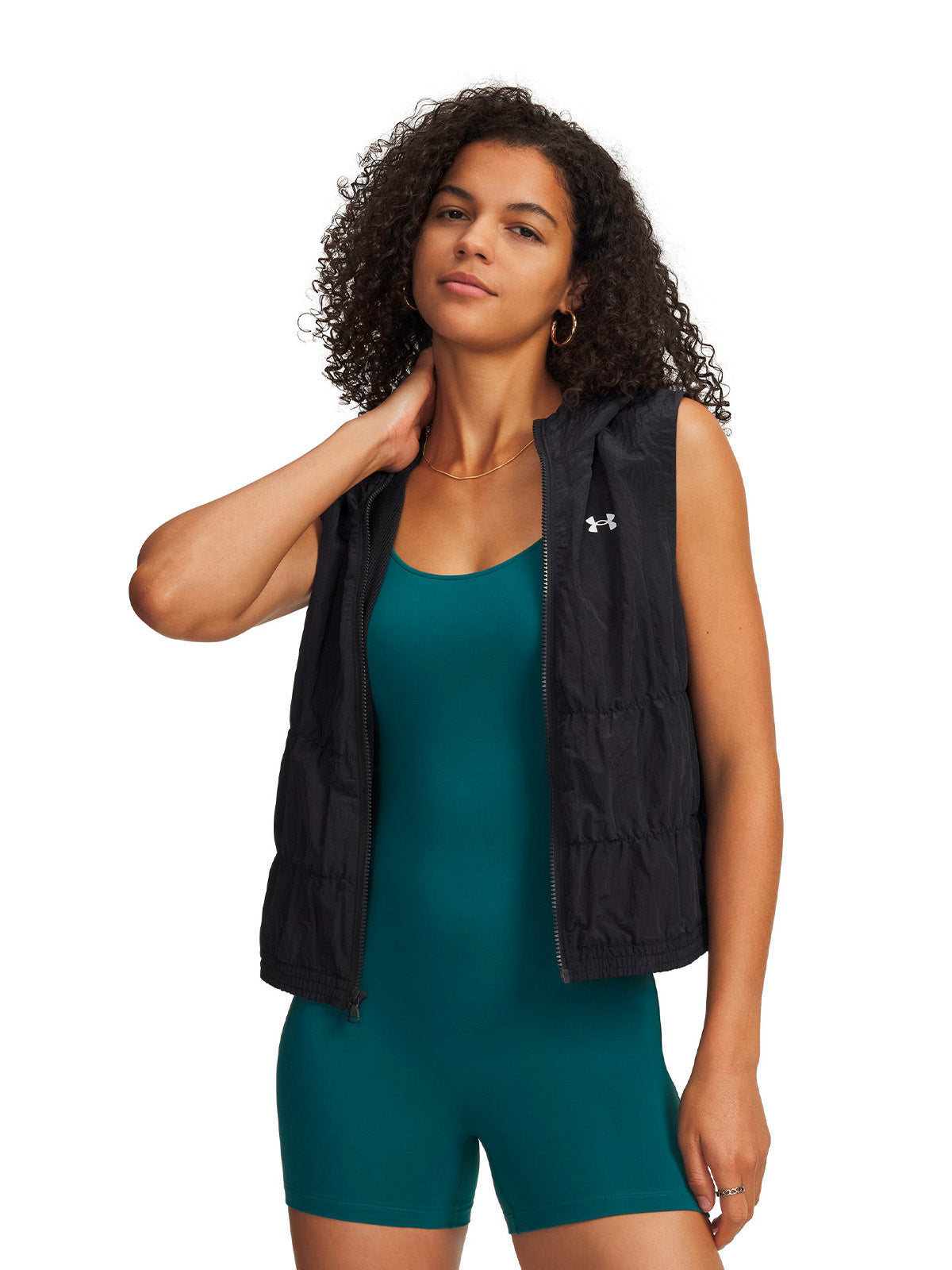 UA Rival Woven Bungee Vest negro para mujer