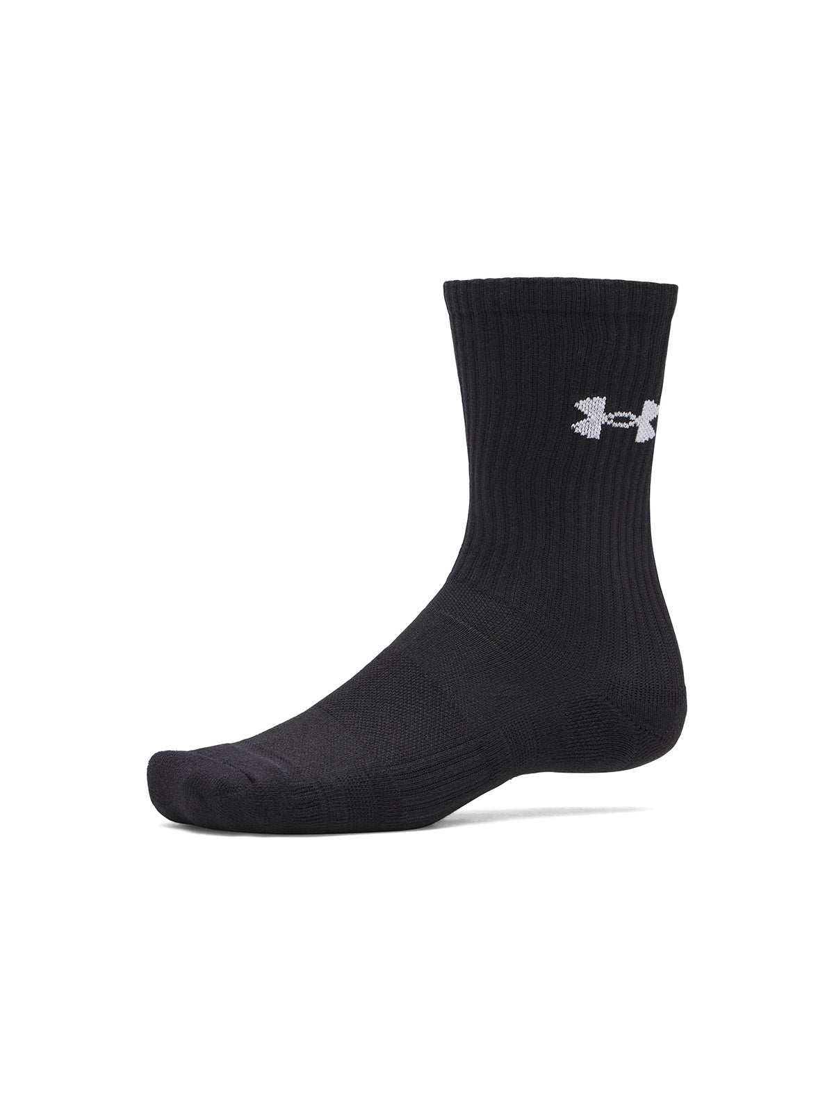 UA Performance Algodón 3-Pack Calcetín negro unisex