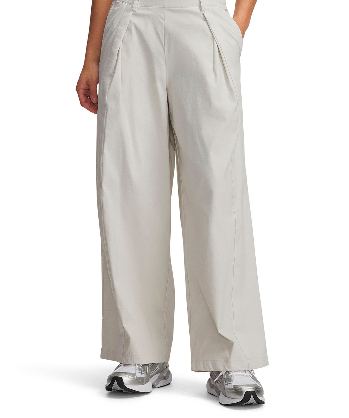 UA Unstoppable plisado blanco para mujer